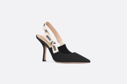 Jx27Adior Slingback Pump Black Technical Fabric DIOR at Dior